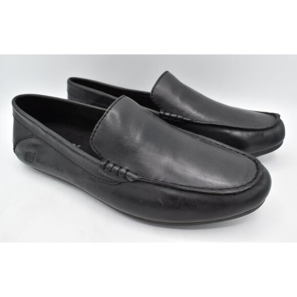 Born Mens Size 9 Liam Black Full‎ Grain Leather Slip On Driver Loafers Shoes main image 8